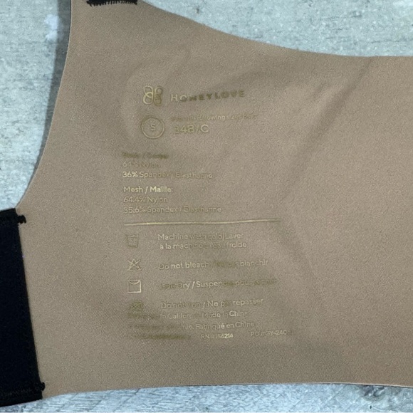 HONEYLOVE CROSSOVER WIRELESS BRA - BLACK  - SIZE - SMALL - Picture 5 of 5